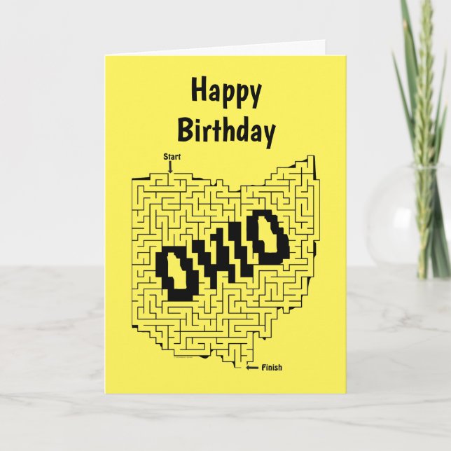 Ohio Maze Puzzle Card (Front)