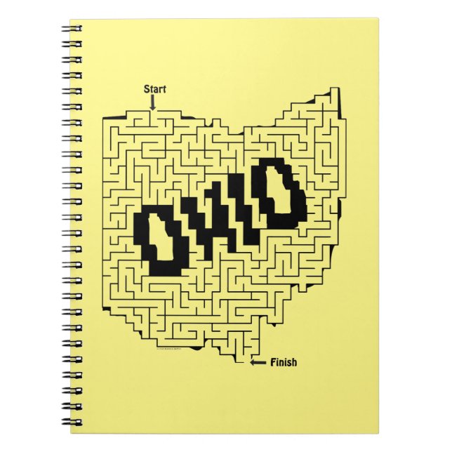 Ohio Maze Puzzle Notebook (Front)