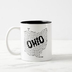 Ohio Maze Puzzle Two-Tone Coffee Mug