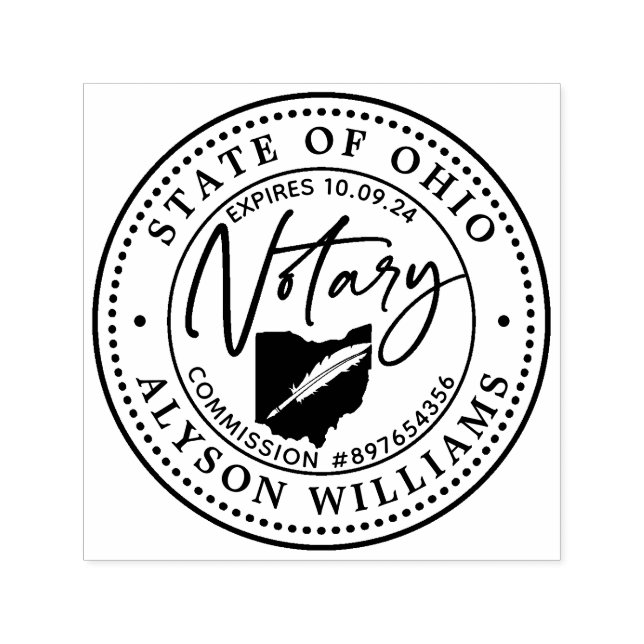 Ohio Modern Notary Public   Self-inking Stamp (Design)