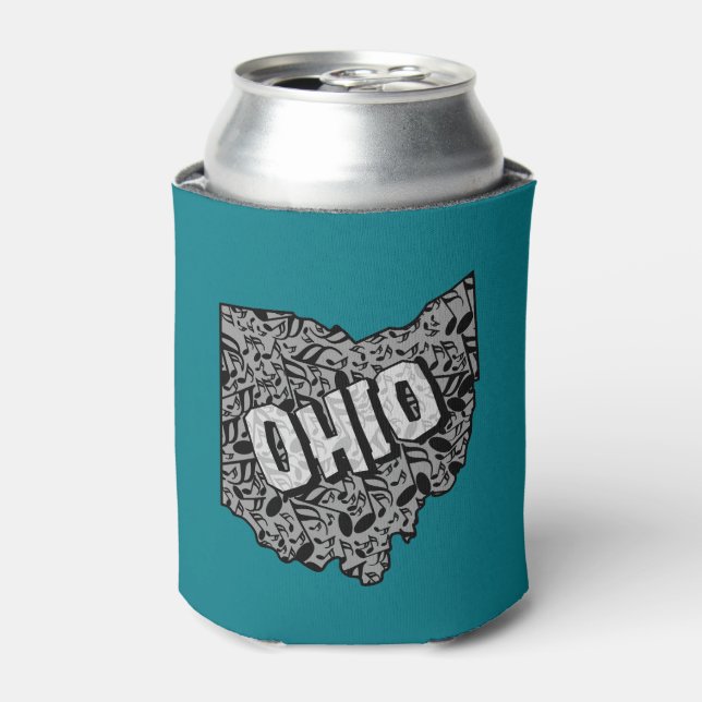 Ohio Music Notes Can Cooler (Can Front)