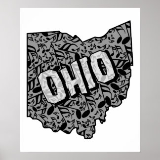 Ohio Music Notes Poster