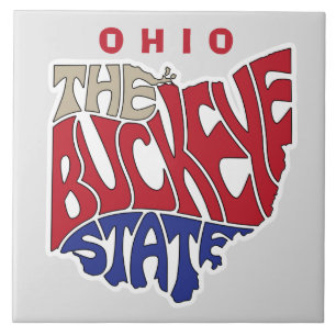 Ohio Nickname Word Art Ceramic Tile