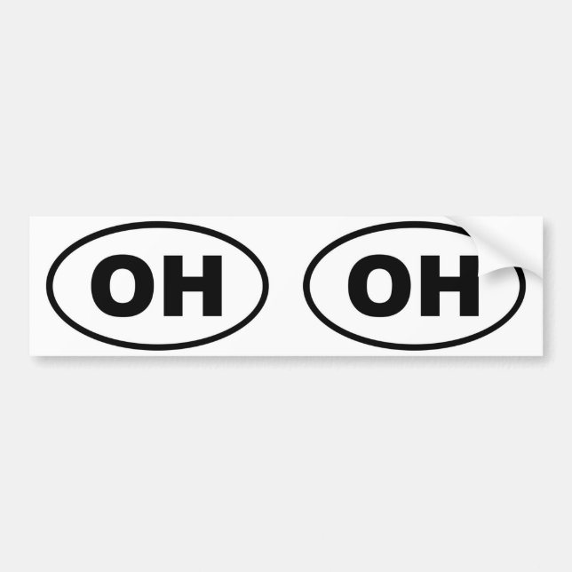 Ohio OH oval Bumper Sticker (Front)