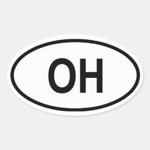 Ohio "OH" Oval Sticker