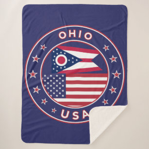 Ohio, Ohio t-shirt, Ohio sticker, phone case Sherpa Blanket