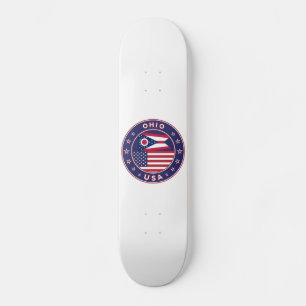 Ohio, Ohio t-shirt, Ohio sticker, phone case Skateboard