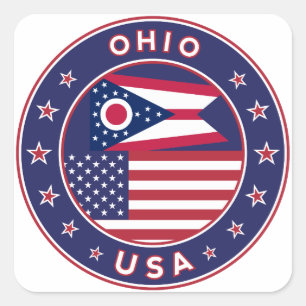 Ohio, Ohio t-shirt, Ohio sticker, phone case Square Sticker