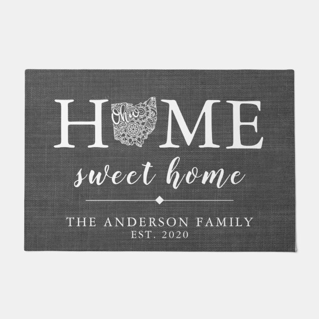 OHIO Personalised State Doormat (Front)