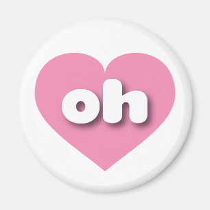 Ohio pink heart - I love oh Magnet