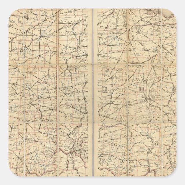 Ohio Postal Route Square Sticker (Front)