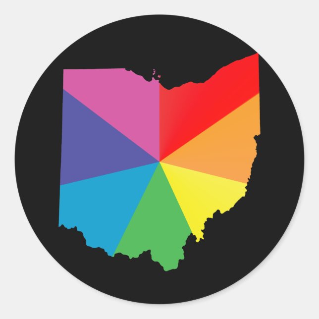 ohio pride. classic round sticker (Front)