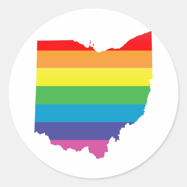 ohio pride. classic round sticker (Front)