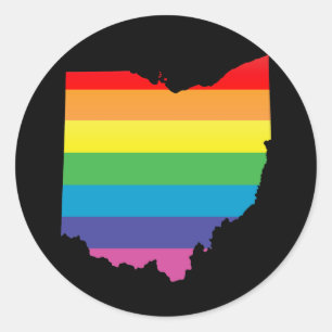 ohio pride. classic round sticker