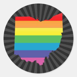 ohio pride. classic round sticker