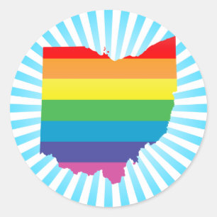 ohio pride. classic round sticker