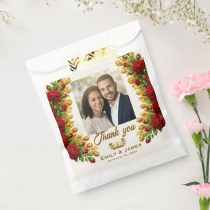 Ohio Red Carnation Wedding Seed Packet Favour Bag