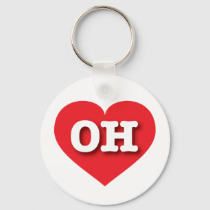 Ohio Red Heart - Big Love Key Ring