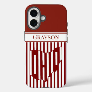 Ohio Red Stripe iPhone 16 Case