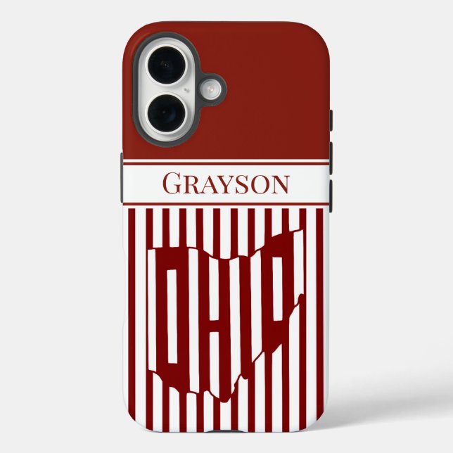 Ohio Red Stripe Case-Mate iPhone Case (Back)