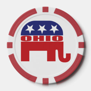 Ohio Republican Elephant Poker Chips