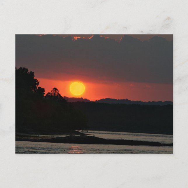 Ohio River sunset Postcard (Front)