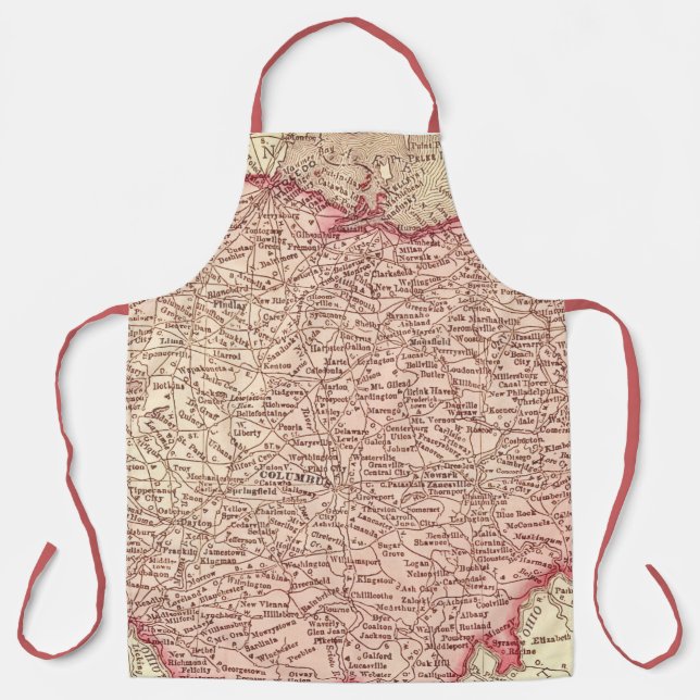 Ohio Road Map Apron (Front)
