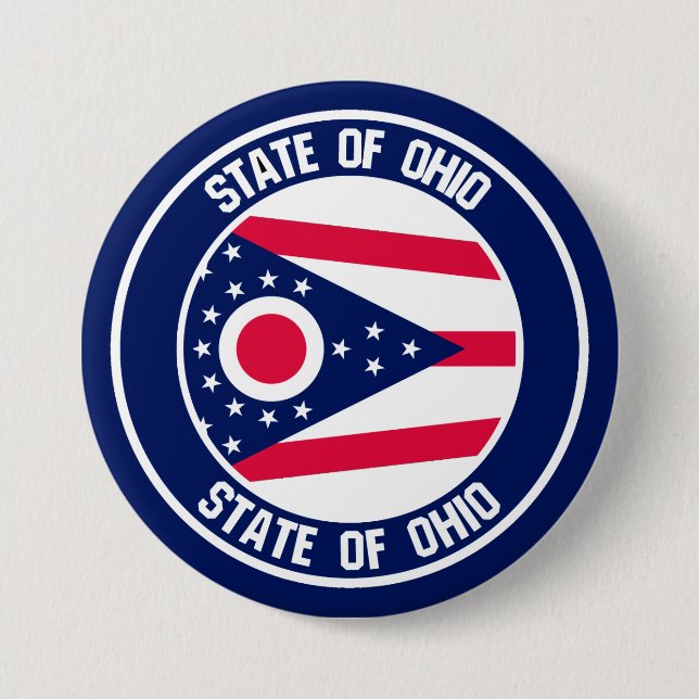 Ohio Round Emblem 7.5 Cm Round Badge (Front)