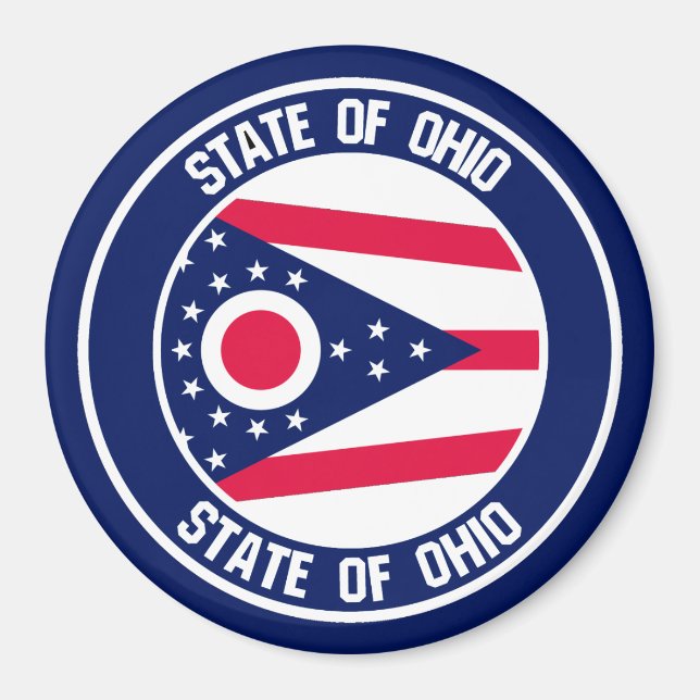 Ohio Round Emblem Magnet (Front)