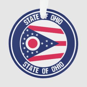 Ohio Round Emblem Ornament