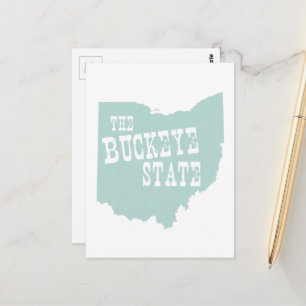 Ohio Shaped Nickname The Buckeye State Ohioan Postcard