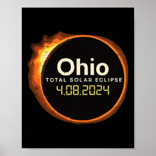 Ohio Solar Eclipse 2024 Totality April 8 Men Women Poster