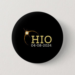 Ohio Solar Eclipse 2024 Totality April 8 Women Men 6 Cm Round Badge