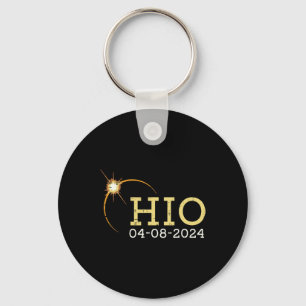 Ohio Solar Eclipse 2024 Totality April 8 Women Men Key Ring