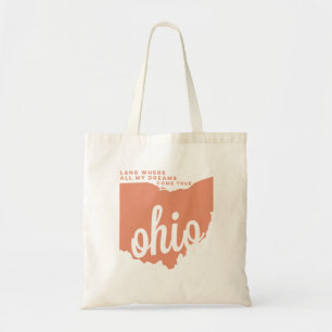 ohio song lyrics peach tote bag