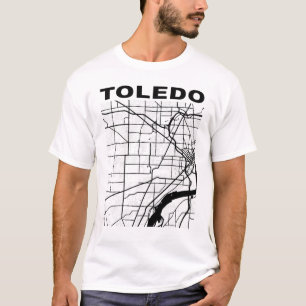 Ohio Souvenir Toledo City Street Map T-Shirt