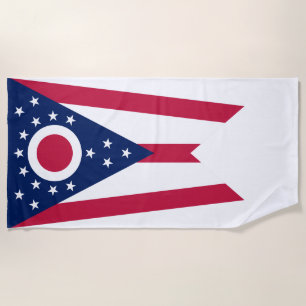 Ohio State Flag Beach Towel