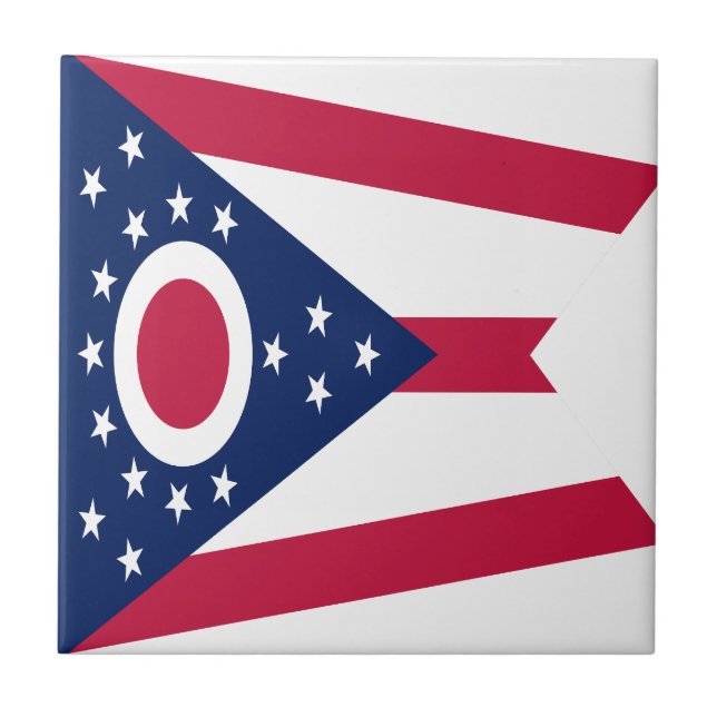 Ohio State Flag Ceramic Tile (Front)