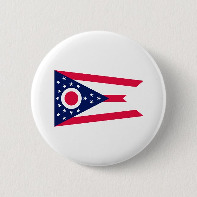 Ohio State Flag Design 6 Cm Round Badge (Front)