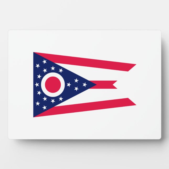Ohio State Flag Design Decor Plaque (Front)