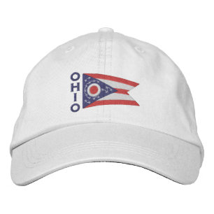 Ohio State Flag Design Embroidered Hat