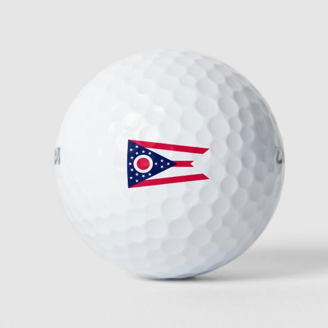 Ohio State Flag Design Golf Balls (Front)