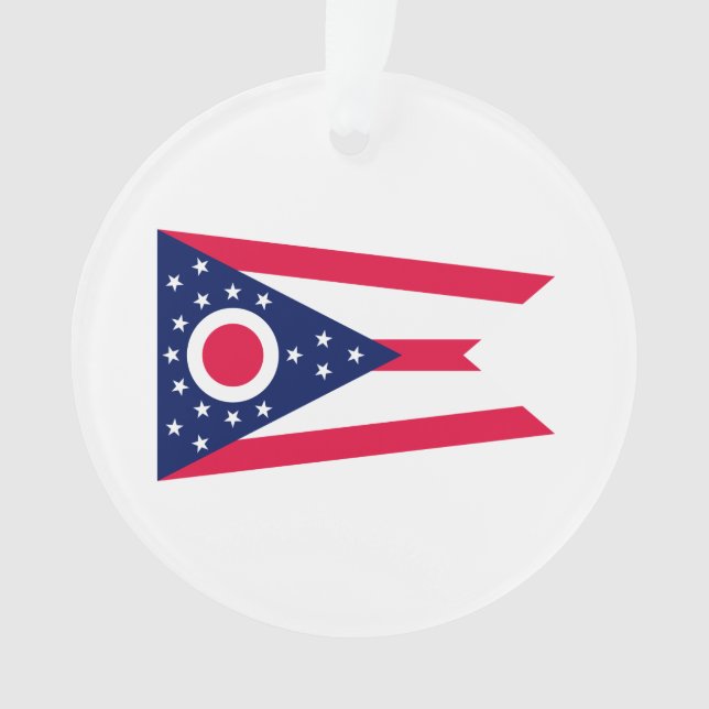 Ohio State Flag Design Ornament (Front)