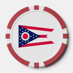 Ohio State Flag Design Poker Chips