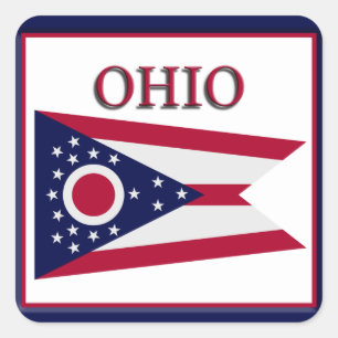 Ohio State Flag Design Sticker