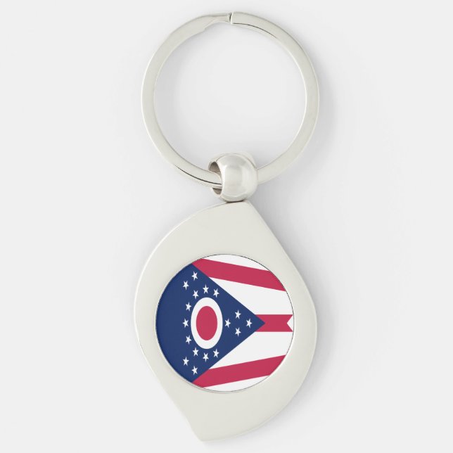 Ohio State Flag Key Ring (Front)