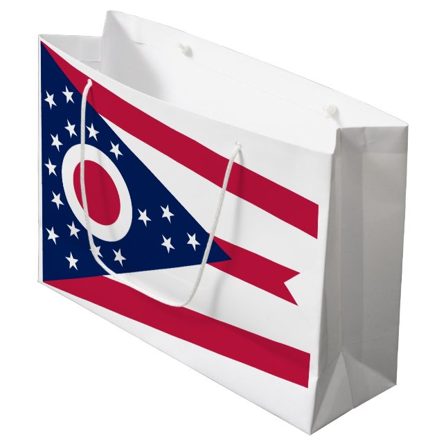 Ohio State Flag Large Gift Bag (Front Angled)