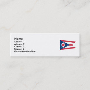 Ohio State Flag Mini Business Card