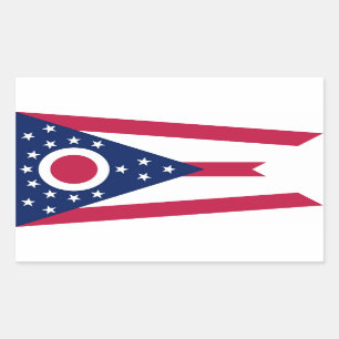 Ohio State flag Rectangular Sticker
