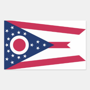 Ohio State Flag Rectangular Sticker